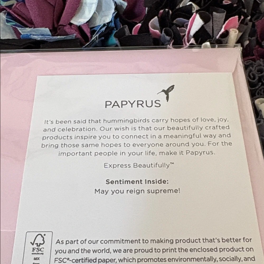 🆕Papyrus 3D ‘Frame’ Birthday Greeting Card